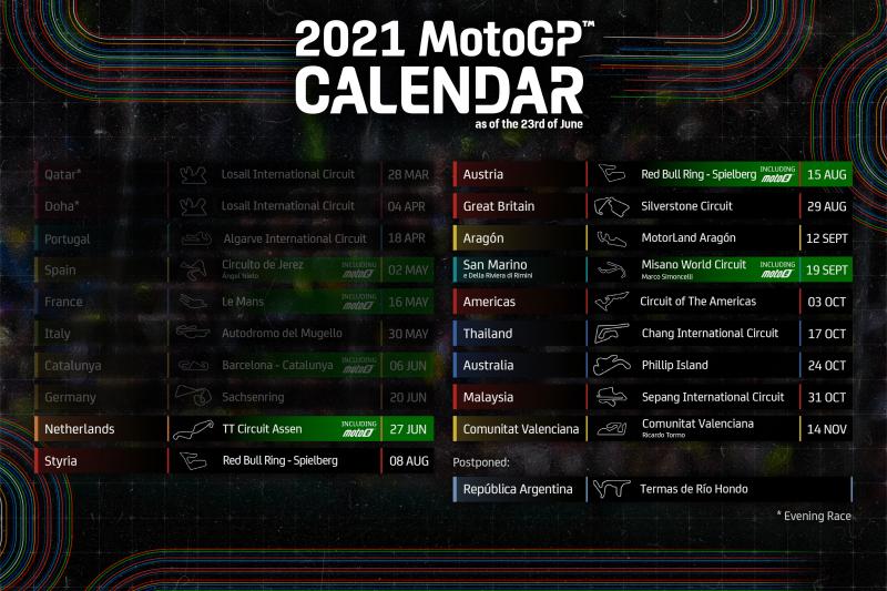 MotoGP new calendar