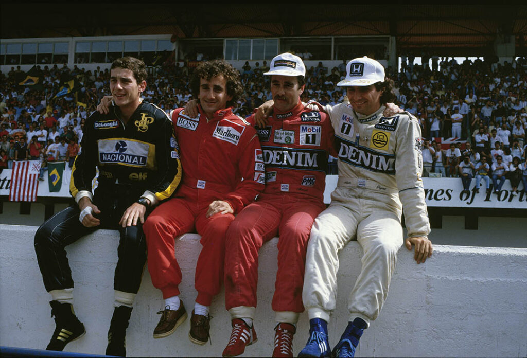 Senna, Prost, Mansell, Piquet