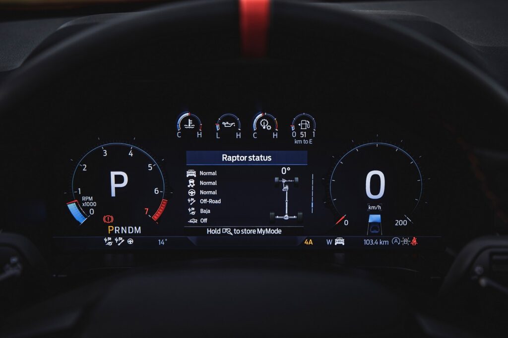 Ford Ranger Raptor interior