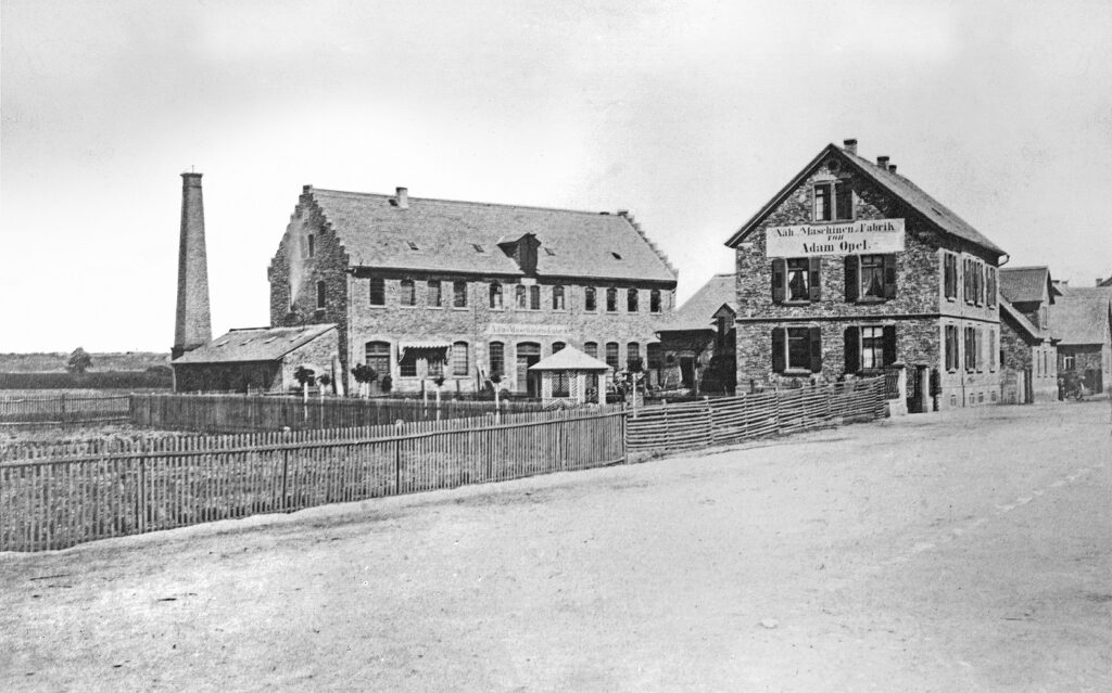 Erste Fabrik von Adam Opel in Rüpsselsheim, 1868