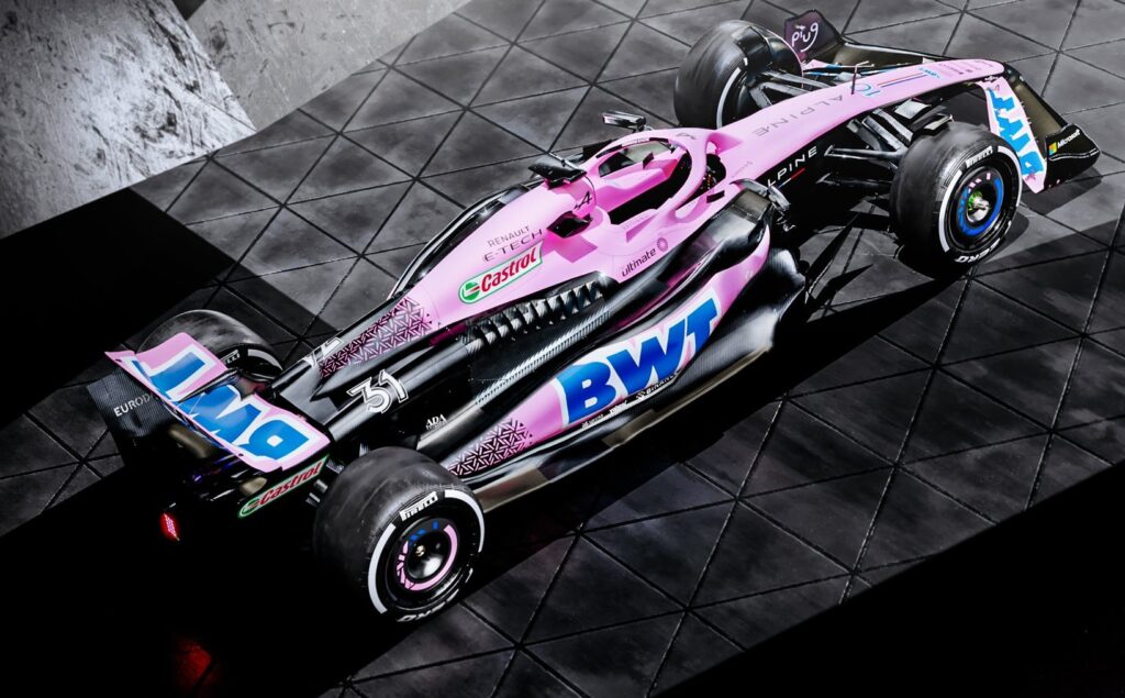 Formula 1 Alpine A 523 pink