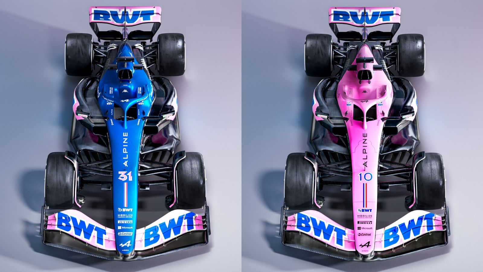 f1 alpine 2023 a523 2 colour schemes