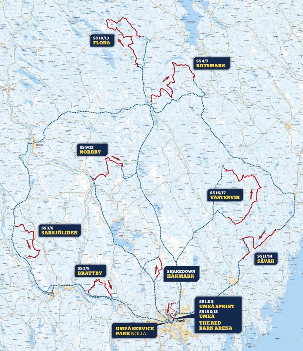 rally sweden 2023 map