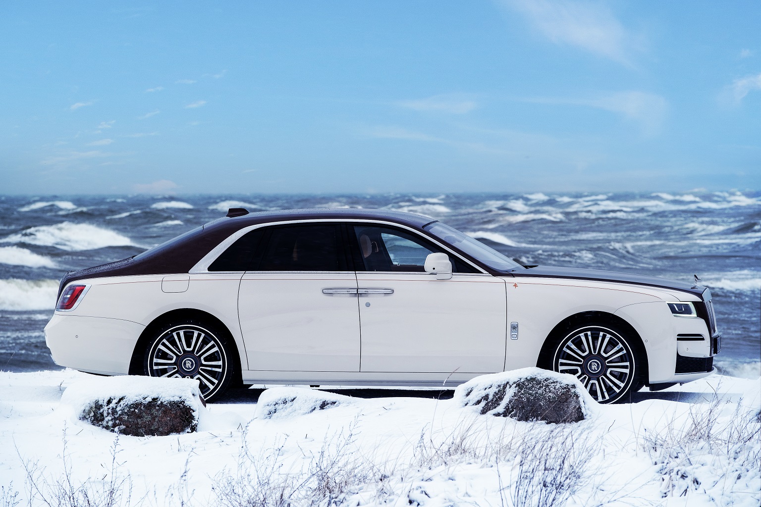 Rolls Royce Ghost Amber Roads Baltic Sea