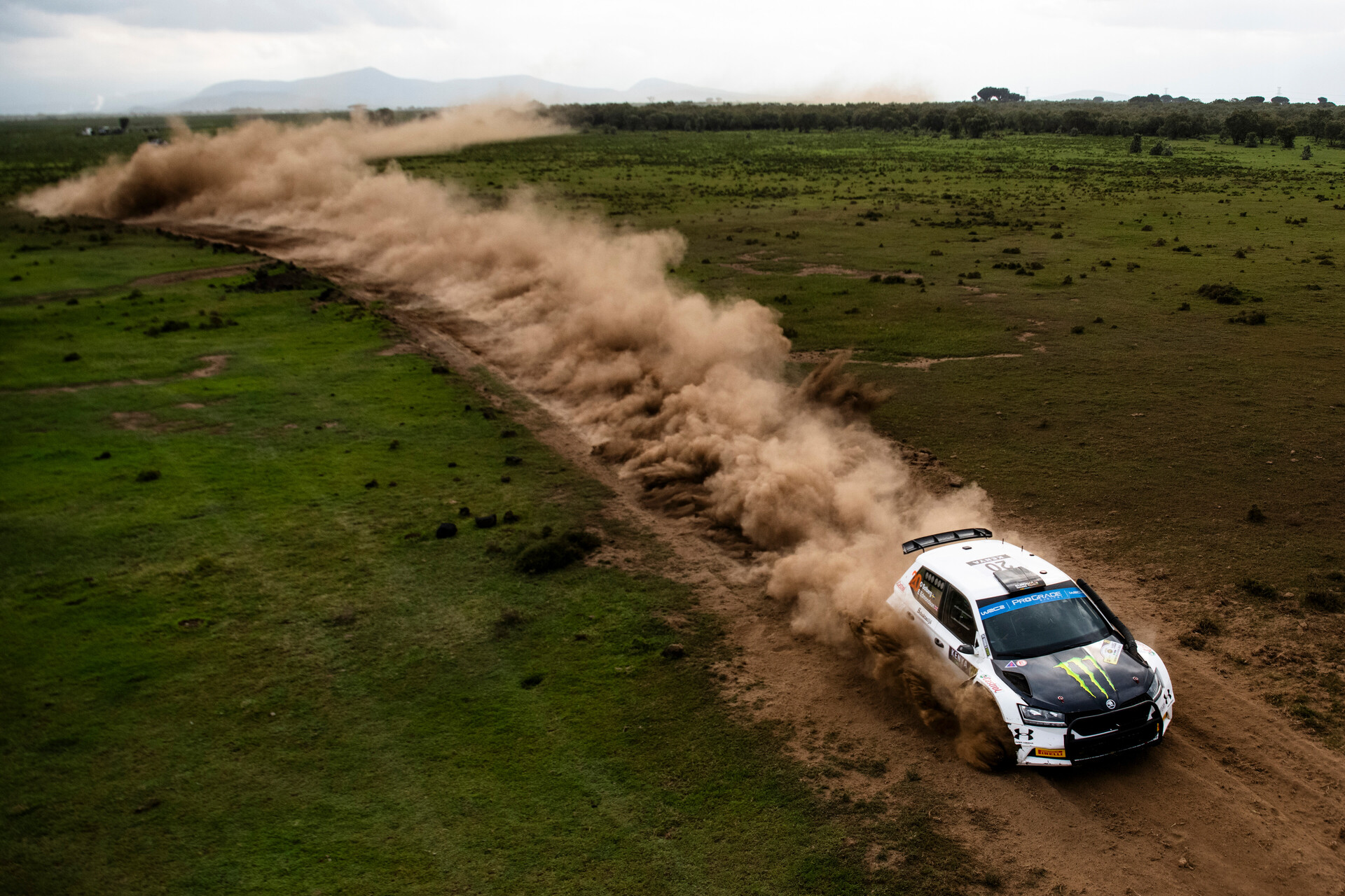 Oliver Solberg Skoda Fabia Rally2 Evo Rally Safari 2023