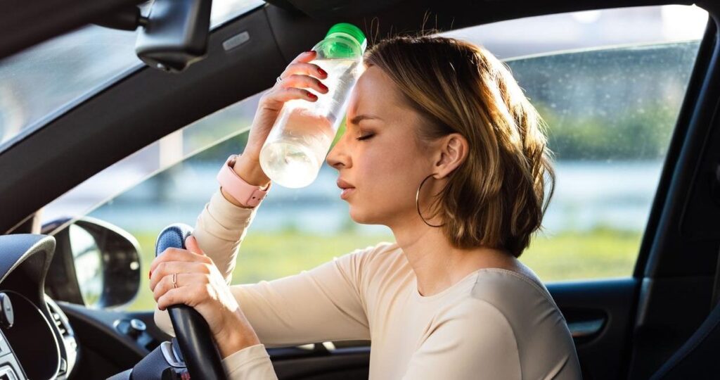 Hot weather and car