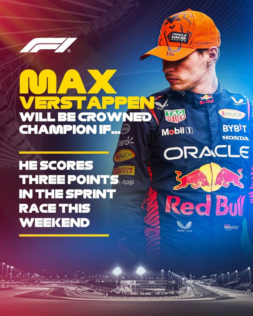 Max Verstappen needs only three points