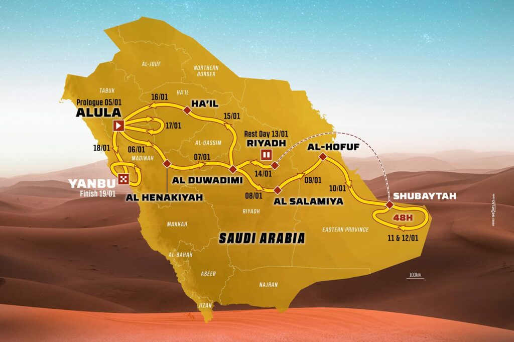 Dakar Rally 2024 map