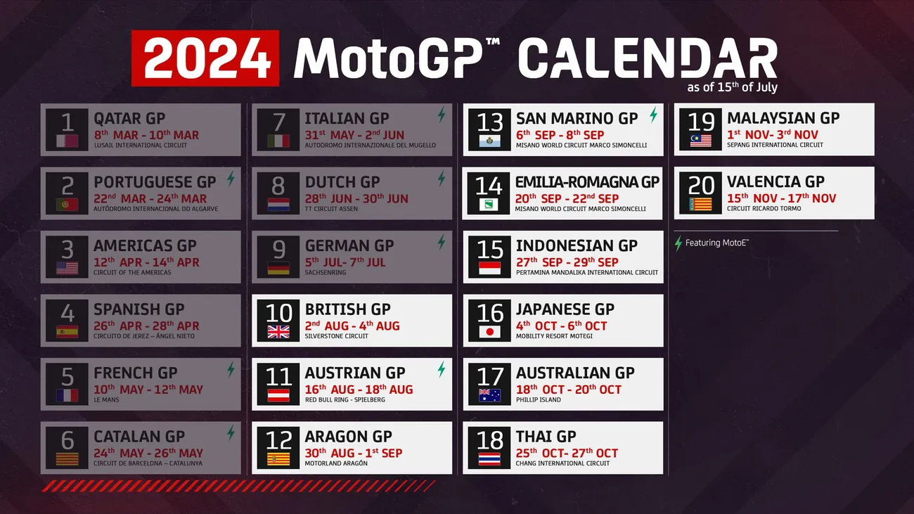 MotoGP - New calendar