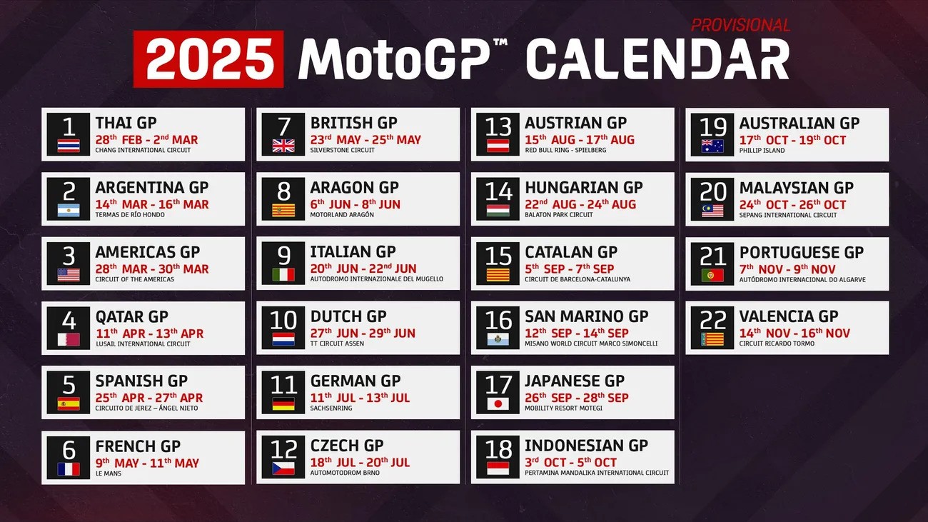 MotoGP Calendar 2025